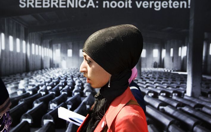 Herdenking van de Val van Srebrenica in Den Haag, vorig jaar. Foto ANP