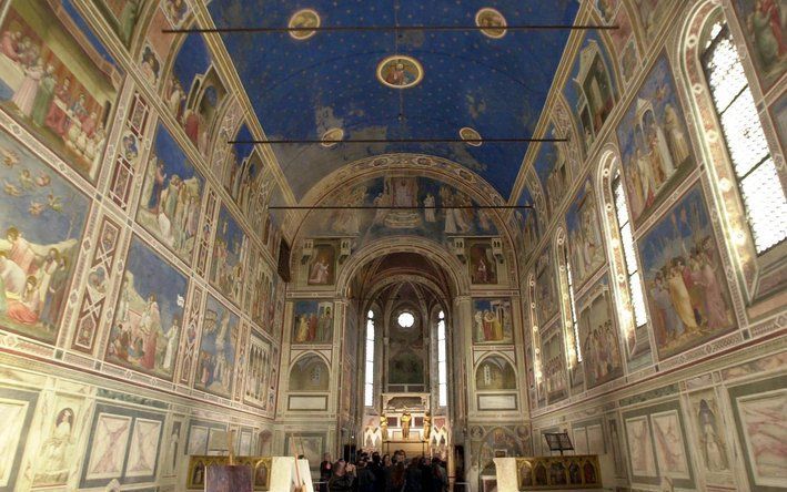 AMSTERDAM – Het Bijbels Museum in Amsterdam toont vanaf 13 december een reconstructie van de Scrovegnikapel in Padua (foto). Giotto schilderde de fresco’s van 1303 1305. Foto EPA.