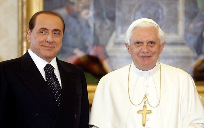 De katholieke kerk in Italië voelt zich ongemakkelijk over de premier van het land. Foto EPA