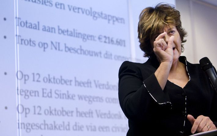 DEN HAAG - De politiek leider van Trots op Nederland, Verdonk, daagt haar voormalige vertrouweling, Sinke, voor de rechter. Hij zou onrechtmatige betalingen hebben gedaan. Foto: ANP