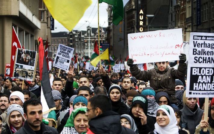 Donderdag wordt in Den Haag een nieuwe protestbijeenkomst gehouden tegen de militaire acties in de Gazastrook. Foto ANP