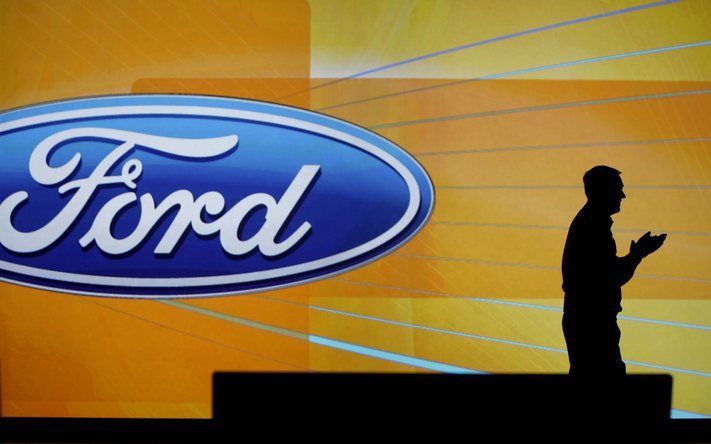 Het Amerikaanse autoconcern Ford Motor is in het vierde kwartaal van vorig jaar door de wereldwijde economische crisis diep in de rode cijfers beland. Foto EPA