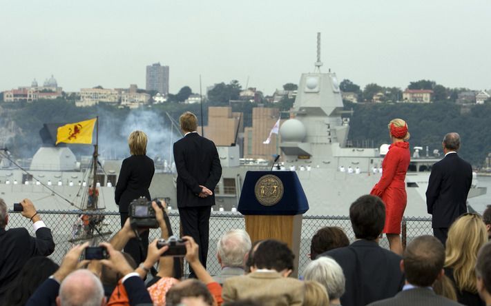 De Hr.Ms. Tromp, hier in New York tijdens het bezoek van prins Willem-Alexander en prinses Máxima. Foto ANP