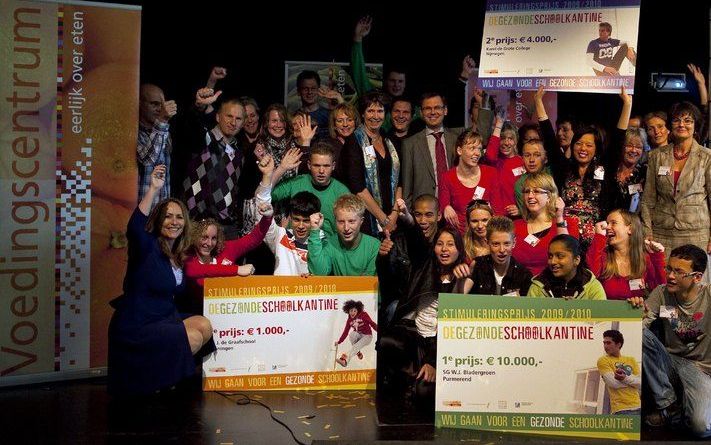 DEN HAAG - Scholengemeenschap W.J. Bladergroen uit Purmerend heeft de stimuleringsprijs De Gezonde Schoolkantine 2009–2010 gewonnen. Foto ANP