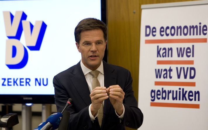 VVD–leider Rutte wint ook steeds meer vertrouwen van de kiezer. Foto ANP