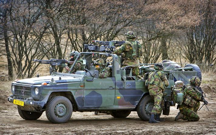 DEN HAAG - Militairen op oefening. Foto ANP