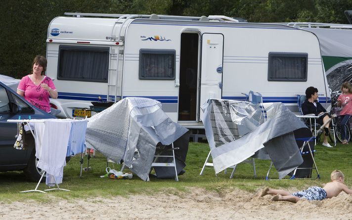 BREDA - Kampeervakanties leveren een lagere milieubelasting per vakantiedag op dan thuisblijven. Foto ANP