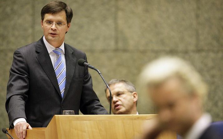 Premier Balkenende vindt dat PVV–leider Wilders te veel aandacht krijgt. Foto ANP