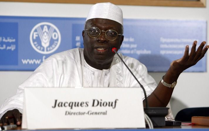 FAO-directeur Jacques Diouf. Foto EPA