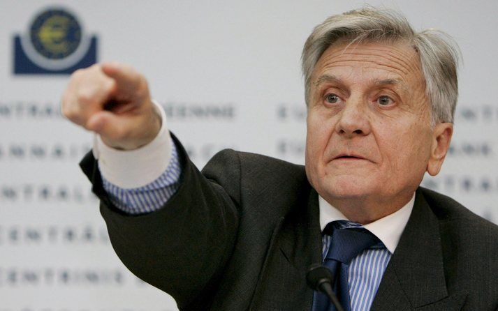 BRUSSEL - President Jean–Claude Trichet: ECB vreest prijseffecten hoge inflatie. Foto EPA