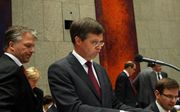 Premier Balkenende gaf vrijdag uit zichzelf toe dat zijn optreden bij de algemene beschouwingen mat en zwak was. Foto ANP