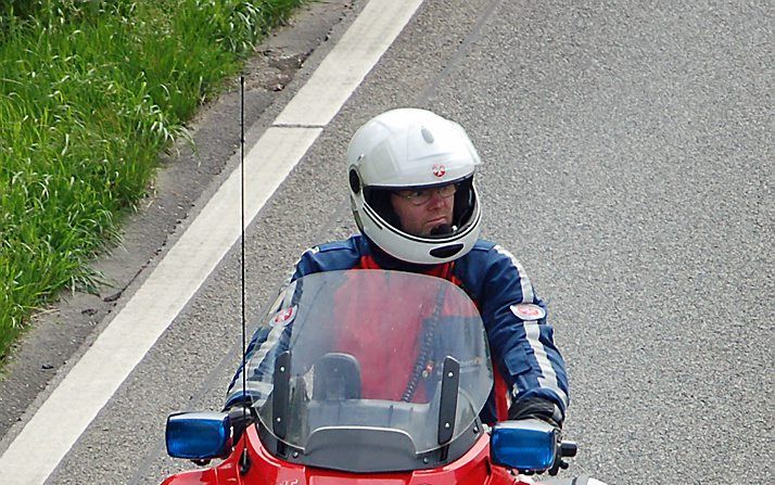 De organisator van motorkerkdiensten in Hamburg gaat stoppen. Foto: een Johannieter deelnemer aan een motordienst uit 2010. Foto Huhu Uet, Wikimedia