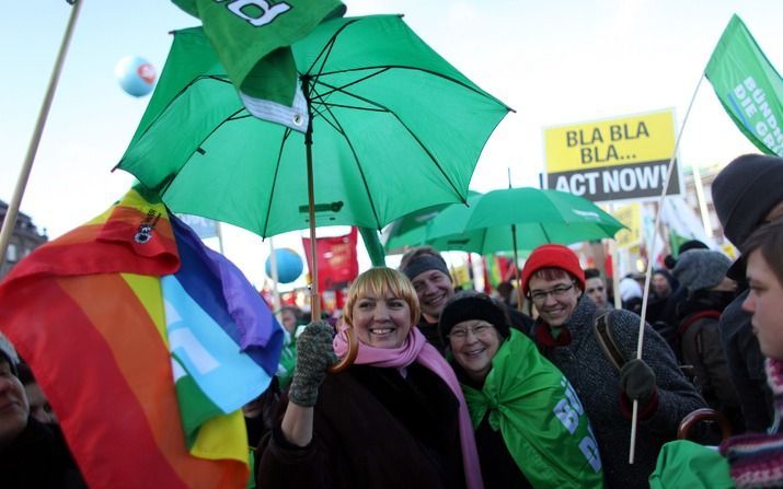 Demonstratie tegen klimaatverandering in Kopenhagen. Foto EPA