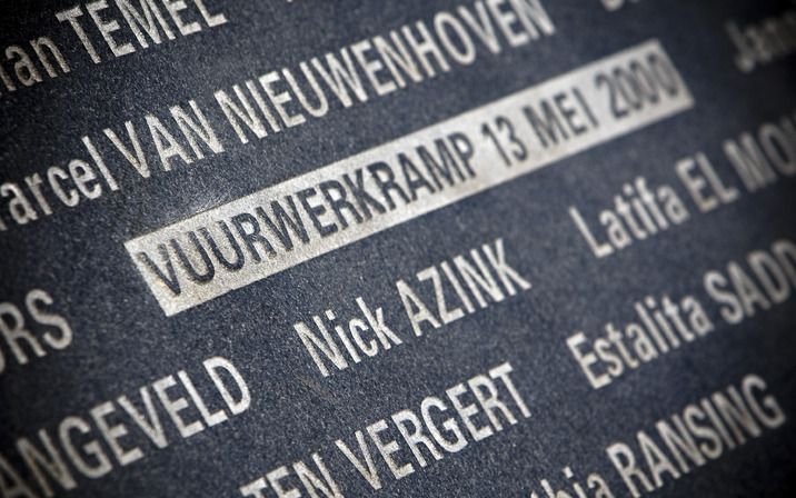 ENSCHEDE - Het monument van de vuurwerkramp in Enschede. Foto ANP