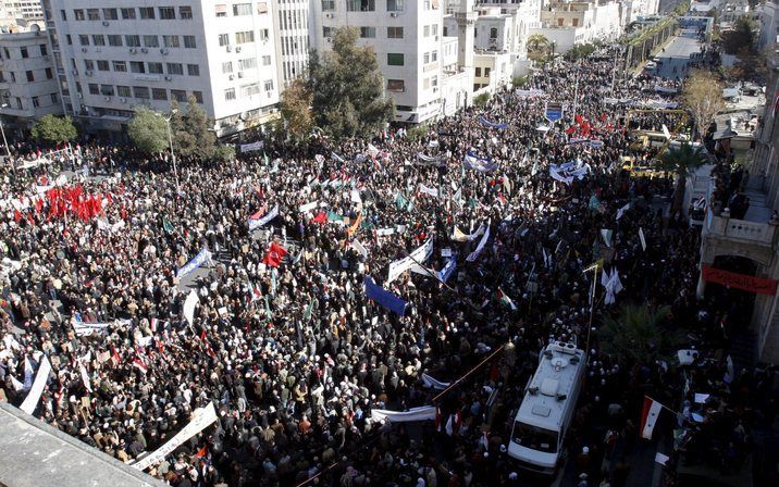 Palestijnse groepen in Syrië waaronder Hamas en Islamitische Jihad menen dat het Egyptisch-Franse plan voor een bestand in Gaza „geen deugdelijke basis” heeft. Dat zei een zegsman van de groeperingen die donderdag bijeenkwamen in Damascus. Foto EPA