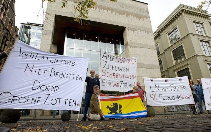 Protesten bij de Tweede Kamer. Foto ANP