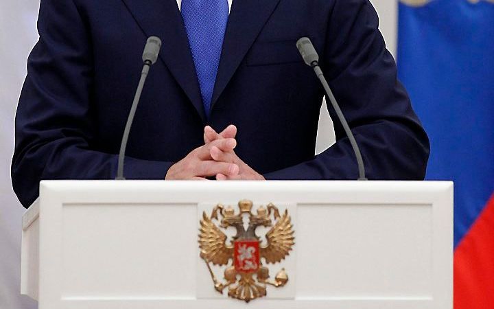 De Russische president Dmitri Medvedev. Foto EPA