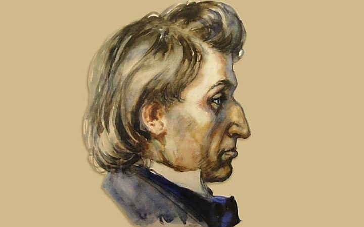 Het portret van Chopin. Beeld Mieczyslaw Koscielniak