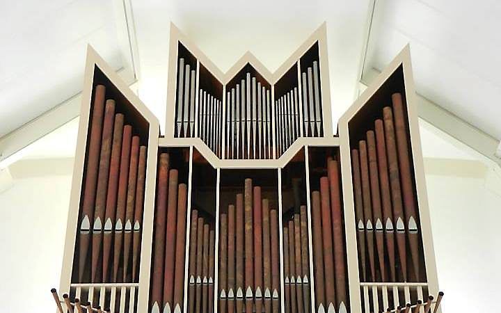 Het orgel, opgebouwd in Gameren. Beeld Van den Heuvel