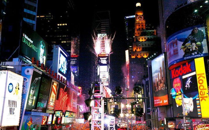 Een deel van Times Square is donderdag afgezet na een explosie. Foto EPA