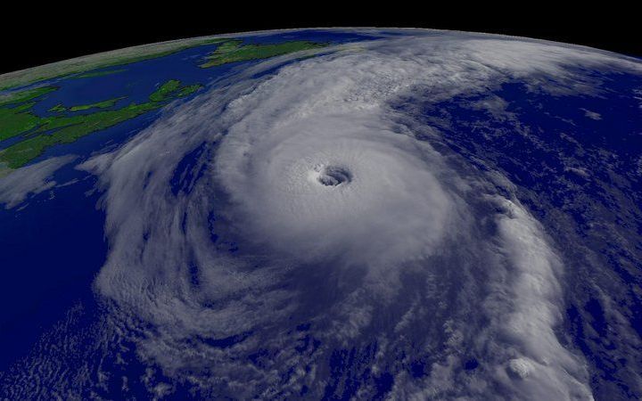 VERENIGDE STATEN - Orkaan Alex uit 2004. De kracht van wervelstormen is de afgelopen 25 jaar toegenomen door een temperatuurstijging van de oceanen. Foto EPA