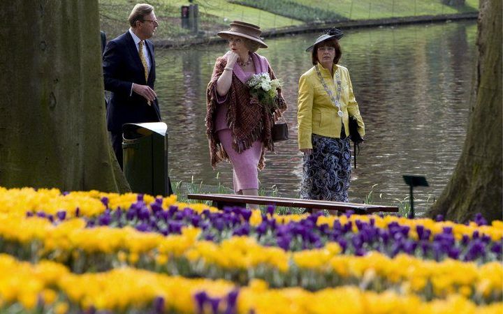 LISSE - Koningin Beatrix bezocht woensdag de Keukenhof. Foto ANP