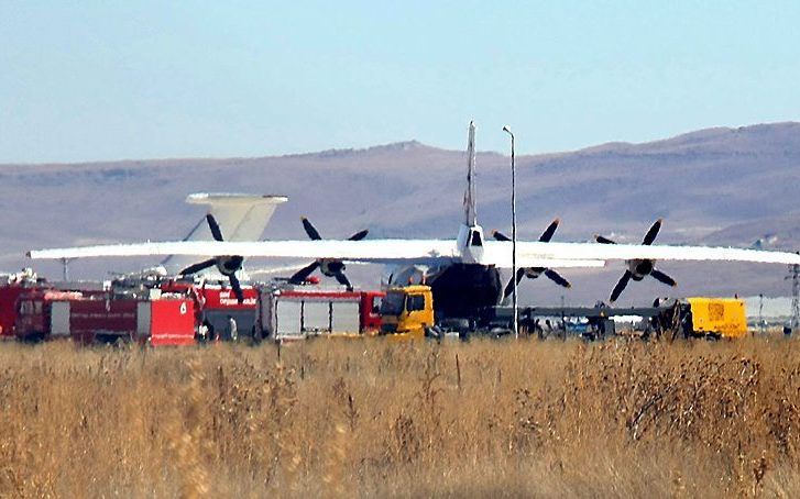 Armeens toestel op het vliegveld van Erzurum. Foto EPA