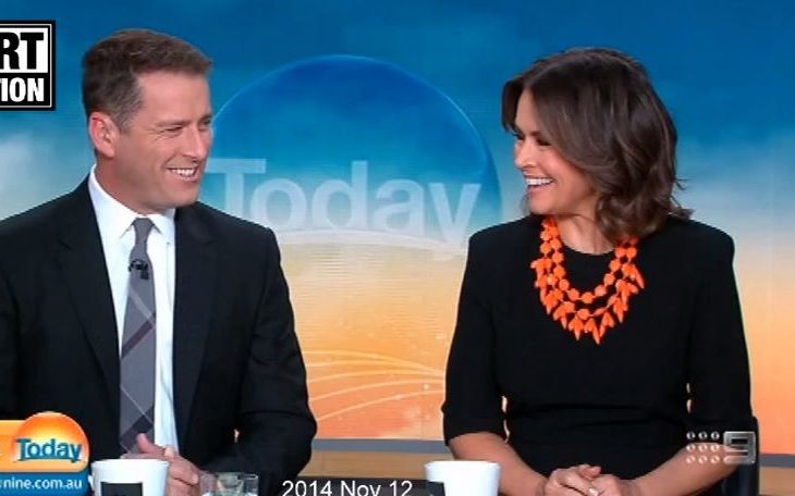 Karl Stefanovic en Lisa Wilkinson. beeld YouTube