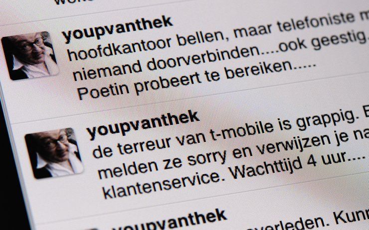 Twitter van Youp van 't Hek. Foto ANP