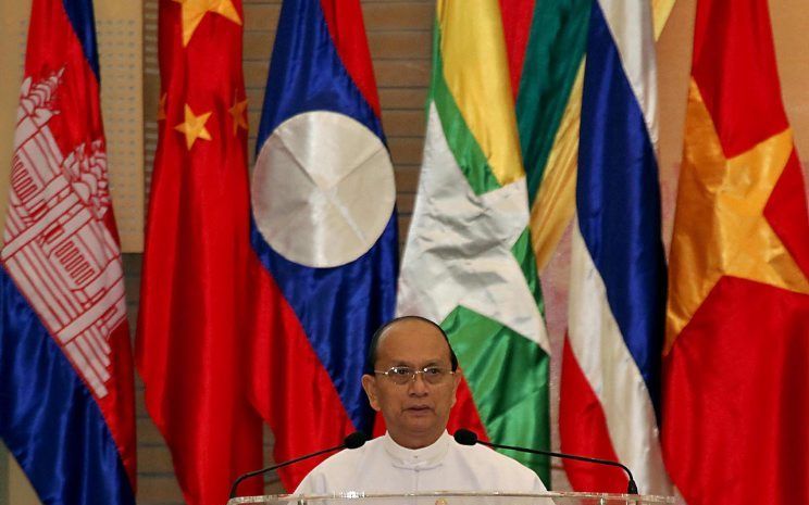 President Thein Sein heeft donderdag 12 januari aan 651 gevangen amnestie verleend.  Foto EPA