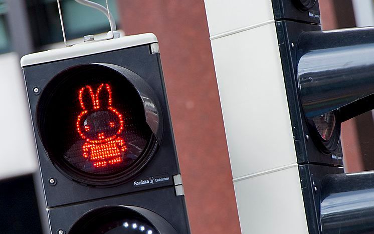 Nijntje-stoplicht in Utrecht. Beeld ANP