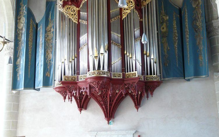 Het orgel in de Grote Kerk van Monnickendam. Hier na de restauratie. Foto Dirk Bakker