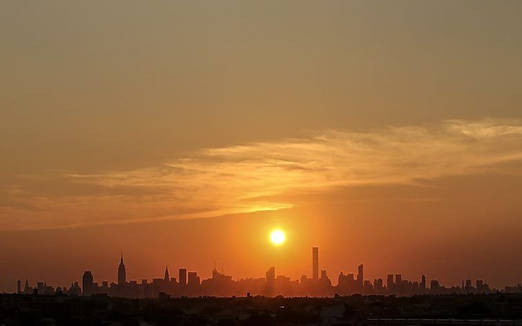 De skyline van New York, maandag. beeld AFP