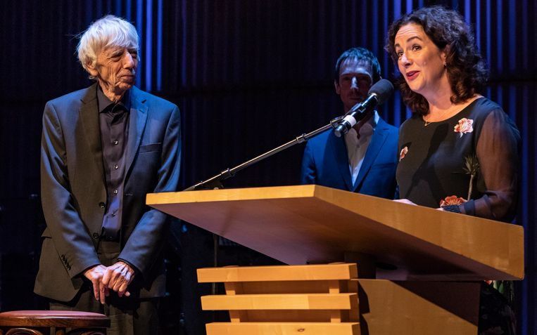 Reinbert de Leeuw en burgemeester Femke Halsema van Amsterdam. beeld Ada Nieuwendijk