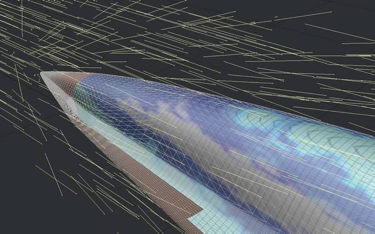 De neus van toestel HX zal bij mach 20 opwarmen tot 3500 graden Celsius. Foto Darpa