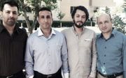 Van links naar rechts: Saheb Fadaie, Yusef Nadarkhani, Yasser Mossayebzadeh en Mohammadreza Omidi. beeld World Watch Monitor