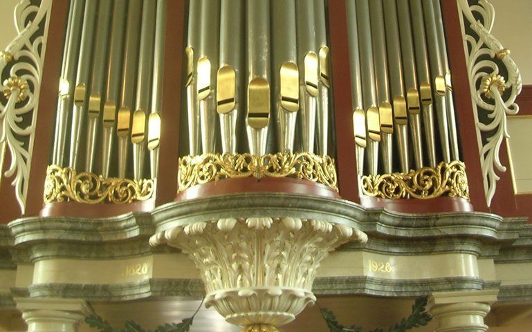 Het orgel in de hervormde kerk van Linschoten. Foto Orgelfoto.nl