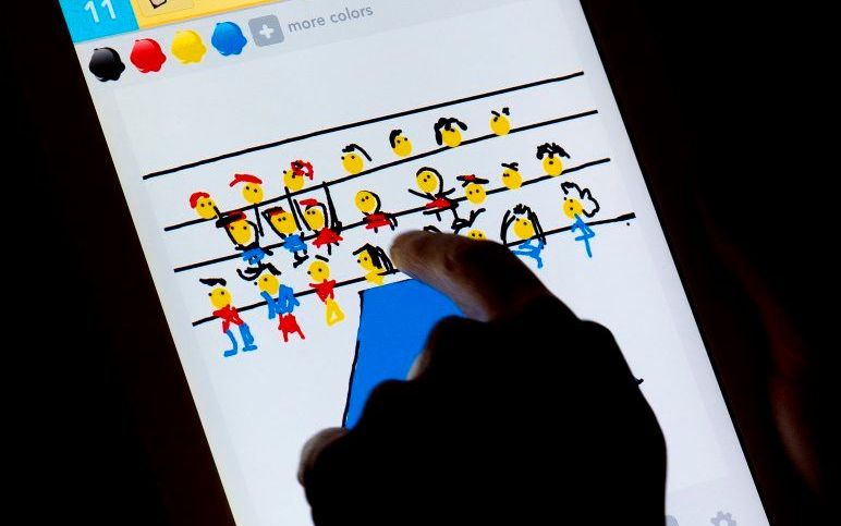 Het spel is razend populair, en aan de opmars lijkt voorlopig nog geen eind te komen: Draw Something is in vijf weken tijd 30 miljoen keer gedownload. Foto EPA