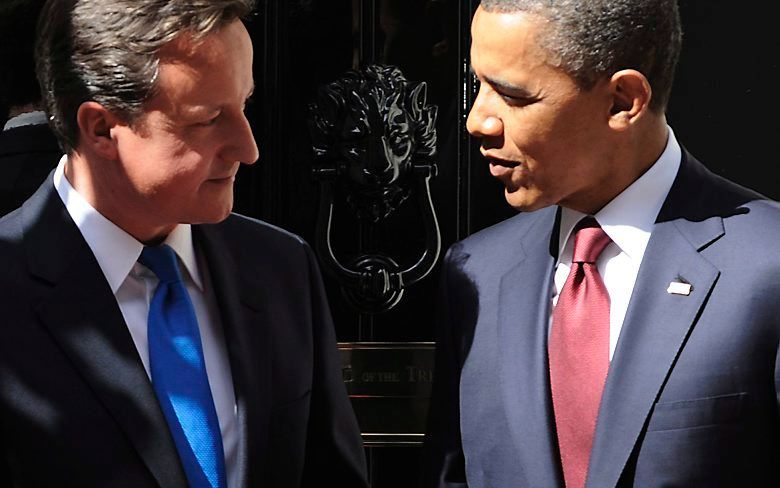 Cameron (l.) en Obama. Foto EPA