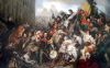 Tafereel van de Septemberdagen 1830 op de Grote Markt te Brussel, Gustaaf Wappers. beeld Wikipedia
