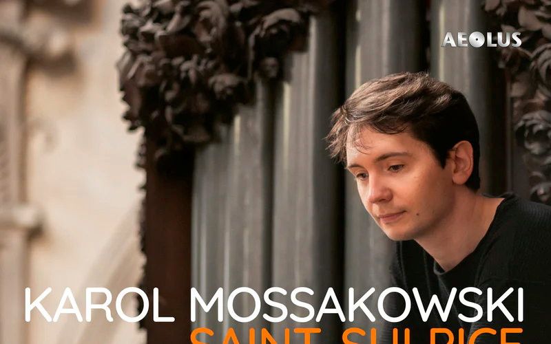 Een jongeman met een zwarte trui aan kijkt over de balustrade van het orgelbalkon de kerk in.