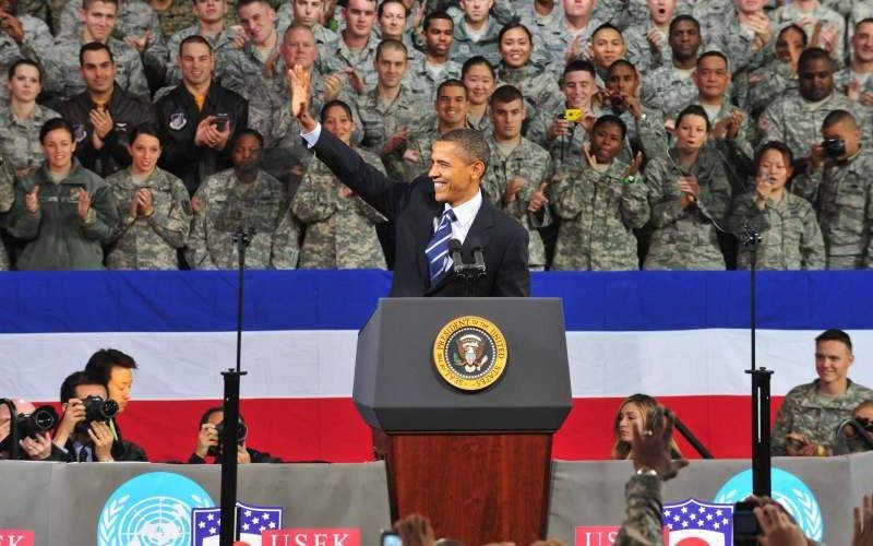 Obama in Zuid-Korea. Foto EPA