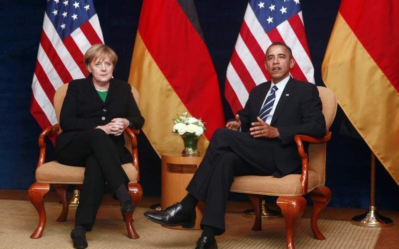 Merkel en Obama. Foto EPA