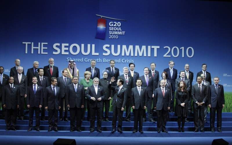 De G20 bijeen in Seoul. Foto EPA