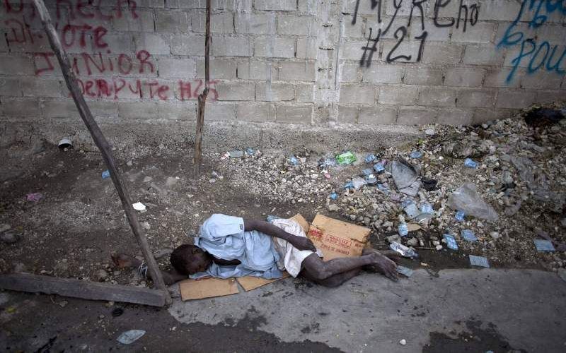 Cholerapatient in Haïti. Foto EPA