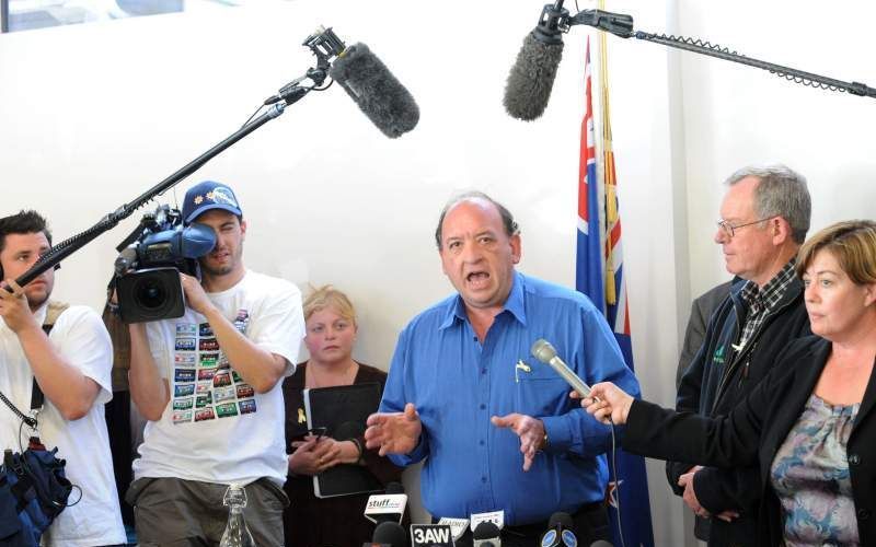 Persconferentie na de tweede explosie. Foto EPA