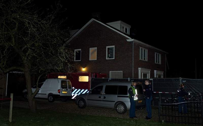 Onderzoek bij de woning. Foto ANP