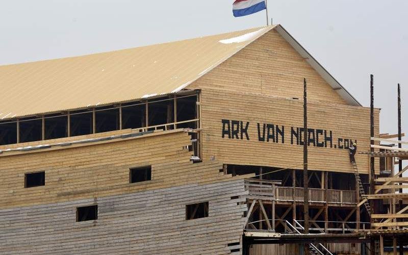 De replica van de Ark van Noach op ware grootte, gebouwd door de Noord-Hollandse aannemer Johan Huibers. Foto ANP