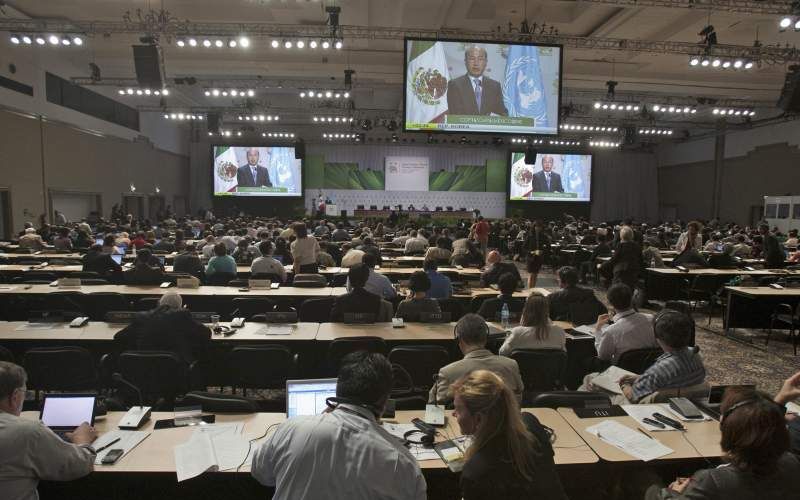 De klimaattop in Cancun. Foto EPA