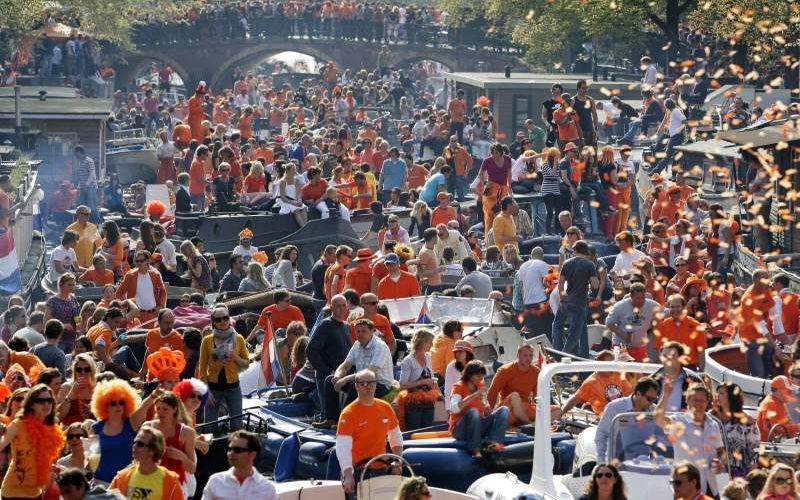 Koninginnedag in Amsterdam. Foto ANP